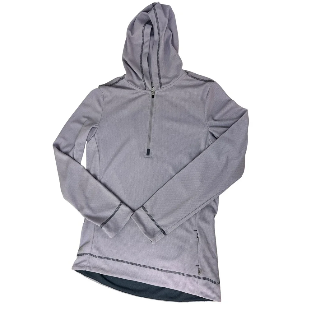 Alo Yoga CoolFit‎ Hoodie Women M Purple Excellent 1/4 Zip Long Sleeve Activewear